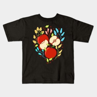 Apple Fruits Floral Kids T-Shirt